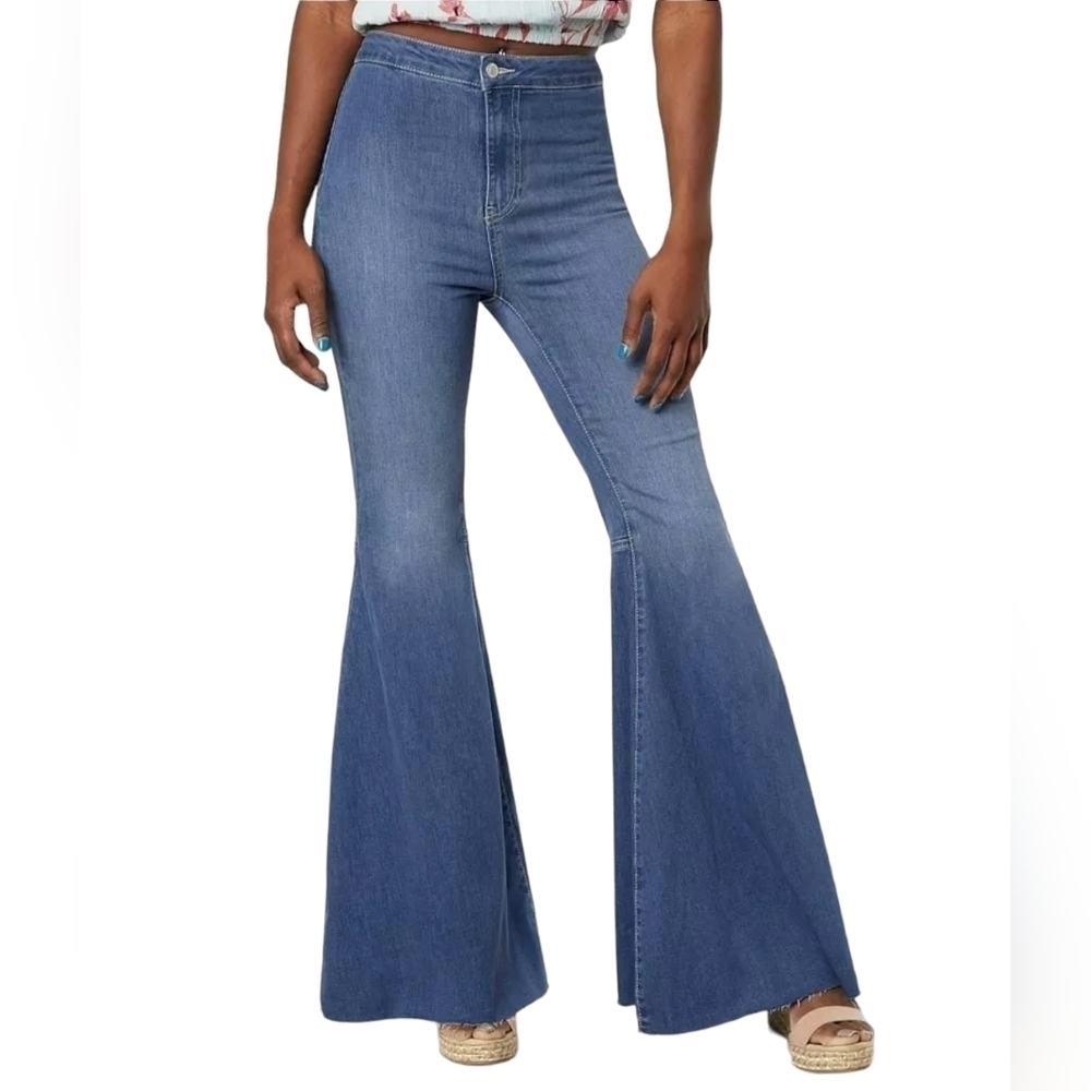 Free People We The‎ Free Just Float On Flare Bell Bottom Jeans Size 26